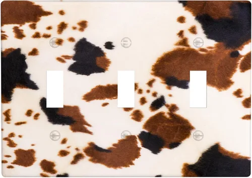 Vista 68 de Placa de interruptor de luz con estampado de leopardo de 1 banda, placa de pared basculante individual, placa decorativa eléctrica GFCI