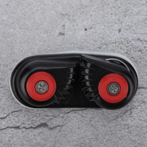 Vista 6 de Tacos de leva, aleación de aluminio negro, soporte de hebilla de anclaje para kayak, yate, barco, accesorio de bloque pequeño para kayak, accesorios