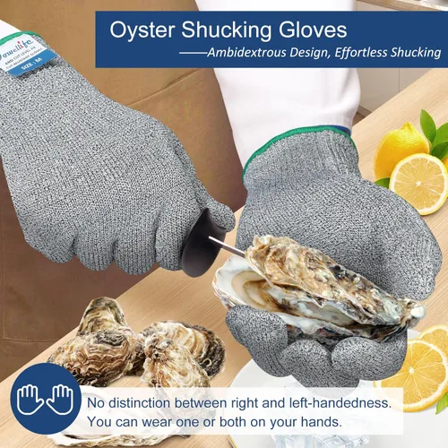 Vista 6 de Dowellife Guantes resistentes a los cortes A9 de máxima protección, guantes de cocina y chef de grado alimenticio para preparación de alimentos