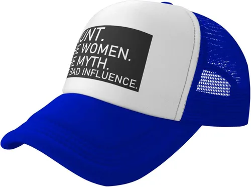 YVNUM Men Women Baseball Hat Adjustable Aunt The Women The Myth The Bad Influence Mesh Trucker Cap Low Profile Dad Hat