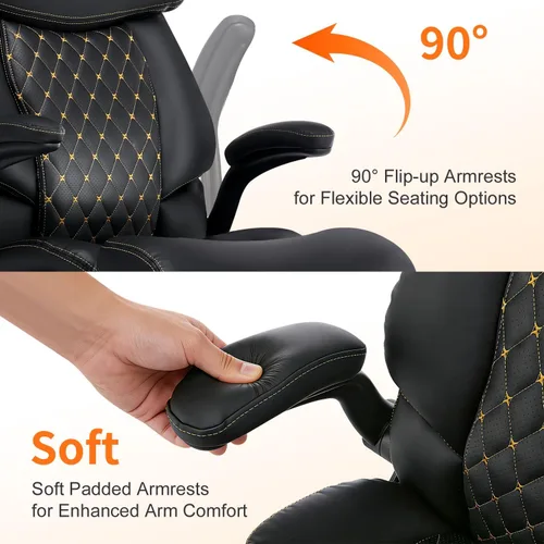 Vista 8 de BOSMILLER Big and Tall Office Chair, Heavy Duty Executive Chairs with Adjustable Lumbar Support for Back Pain, Ergonomic Comfortable Computer Chair