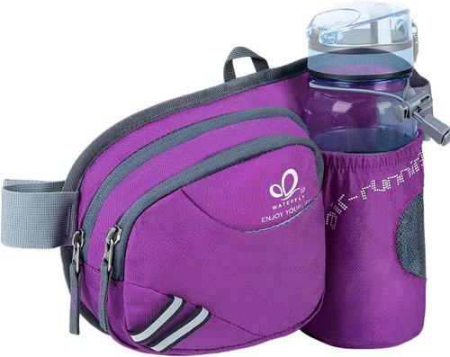 Vista 19 de Waterfly - Cangurera de senderismo con soporte para botella de agua para hombres y mujeres, para correr y pasear al perro, para iPhone 8 Plus