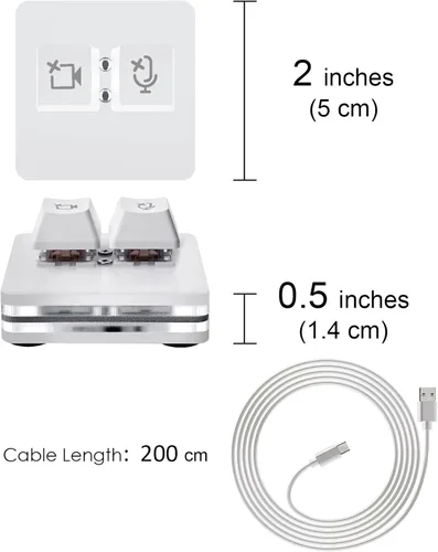 Vista 2 de Botón de silencio de reunión USB compatible con el botón de silencio de Microsoft Teams (sistema macOS)