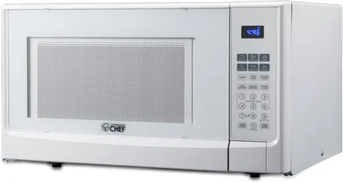 Vista 10 de COMMERCIAL CHEF Microondas de 1.4 pies cúbicos con 10 niveles de potencia, microondas pequeño con botón pulsador, microondas de 1100 vatios
