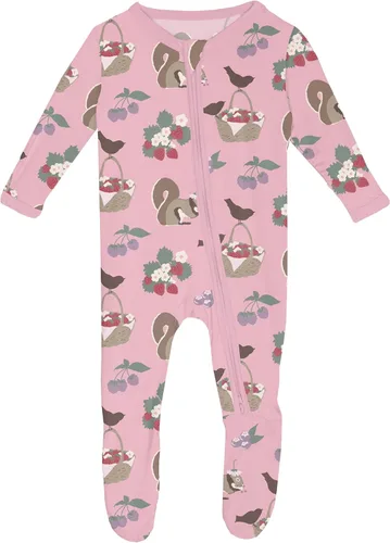 Vista 87 de KicKee Baby & Toddler - Pijama de viscosa ultrasuave de bambú con patas abatibles y puños