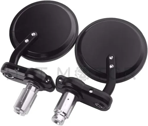 Vista 4 de Espejos redondos para Kawasaki Suzuki Ducati negro