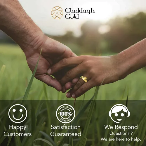 Vista 5 de Claddagh Gold . Colgante de plata de ley 925 con dije de daga - Solo colgante