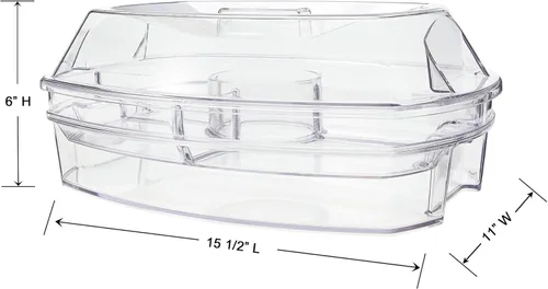 Vista 5 de Prodyne Plato de fiesta de hielo, 15 1/2 x 11 x 6 pulgadas, transparente