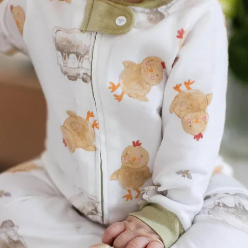 Vista 139 de Burt's Bees Baby - Pijama de una pieza para bebé, mameluco para dormir y jugar, algodón 100% orgánico, cremallera frontal
