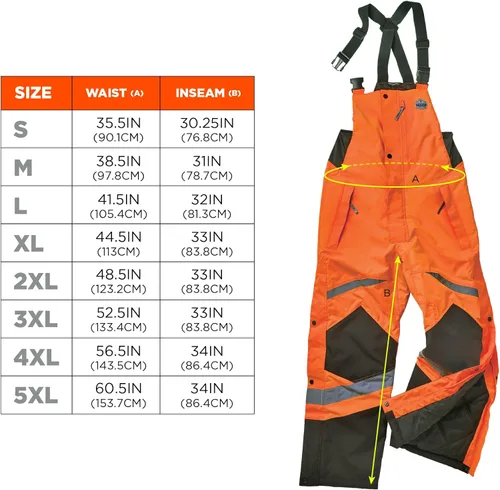 Vista 6 de Ergodyne - GloWear 8928 Overol térmico con aislamiento, alta visibilidad, resistente a la intemperie