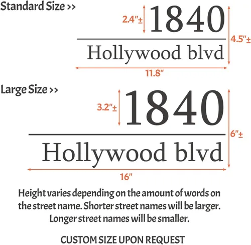 Vista 4 de Calcomanía personalizada de números de buzón, letreros de dirección de calle, calcomanías de números de buzón de vinilo reflectante, para buzón