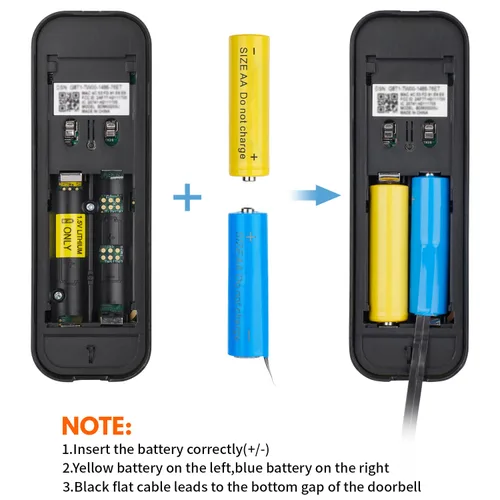 Vista 3 de Adaptador de corriente para timbre de video Blink de 1ª generación (batería de reemplazo), no para timbre de video Blink (2025-2ª generación)