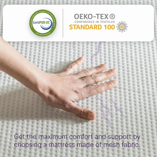 Vista 4 de NapQueen - Colchón de 10 pulgadas tamaño Twin-XL, de carbón de bambú y espuma viscoelástica, cama en una caja, color blanco