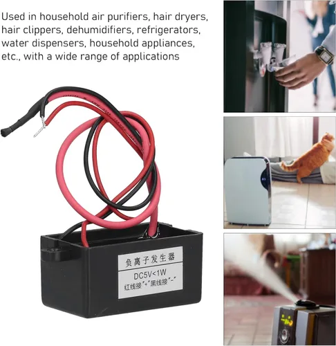 Vista 7 de GLOGLOW Ionizer Generator Module, Air Purifier Ion Generator Mini Negative Ion Generator Air Purifier Ionizer Module for Water Dispenser DC5V