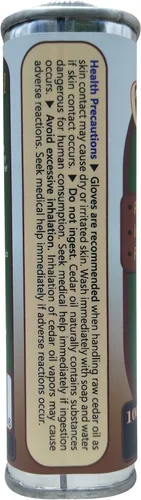 Vista 4 de Lata de aceite de cedro de 8 onzas, aceite esencial de madera de cedro rojo oriental (Juniperus Virginiana), aceite de cedro Fox Creek