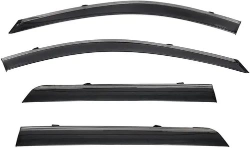 Wellvisors - Deflectores de viseras de ventana compatibles con Nissan Pathfinder 2022-2023, borde negro | With Black Trims, Wind Deflector Rain