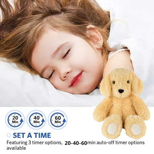 Vista 5 de BEREST Chupete para dormir para bebés con sensor de llanto, juguete para calmar a los perros, ayuda para dormir, ruido blanco, animal de peluche