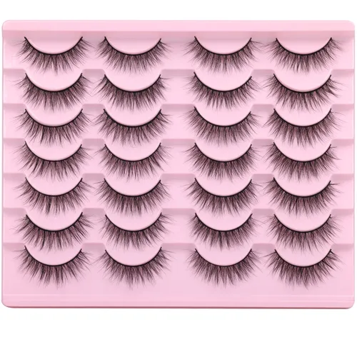 Vista 16 de Pestañas de visón con volumen, pestañas rusas de visón, extensión de pestañas, pestañas postizas de 17 mm, pestañas onduladas en D, pestañas rusas