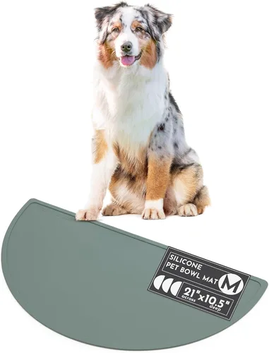 Vista 17 de Should We Go? Tapete de silicona impermeable para comida de mascotas, antideslizante, a prueba de derrames, tapetes de alimentación para pisos