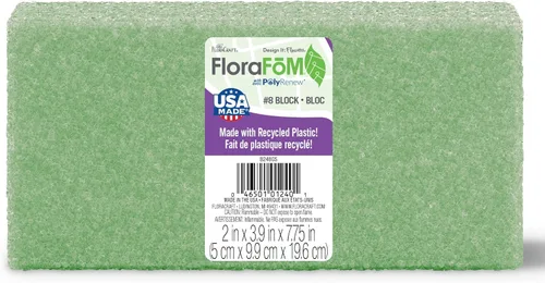 Vista 11 de FloraCraft Bloque FloraFōM de 1.9 pulgadas x 1.9 pulgadas x 4.9 pulgadas, color verde