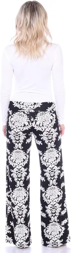 Vista 4 de Popana - Pantalones para mujer estilo palazzo con estampado informal talla extragrande hechos en Estados Unidos