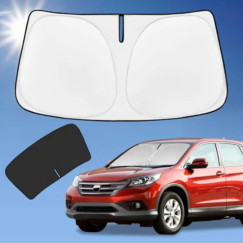 Vista 155 de Parasol de 2025 capas para parabrisas, ajuste personalizado, tela 240T, parasol retráctil que bloquea los rayos ultravioletas, accesorios
