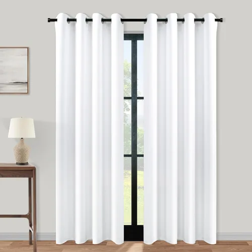 Vista 142 de KOUFALL Cortinas de Baño Aqua para Ventana, Juego de 2 Paneles Decoración Costera Cortinas Cortas Opacas para Ventana Pequeña de Cocina Puerta