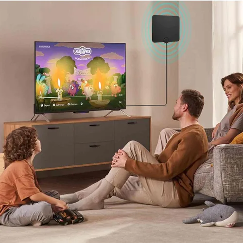 Vista 5 de Antena de TV digital HD amplificada mejorada de largo alcance de más de 350 millas - Compatible con 4K 1080p para VIZIO Tv modelo E50-E1