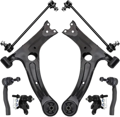 Vista 318 de Detroit Axle - Kit de brazos de control delanteros de 8 piezas para Toyota Sienna 2004-2010, 2 brazos de control inferiores con rótulas, 4 barras