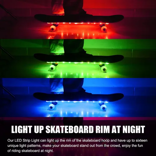 Vista 3 de LED Skateboard Light, Remote Control Skateboard Light, Longboard Light,Shortboard Light,16 Color Change by Yourself, Waterproof, Shockproof,Super