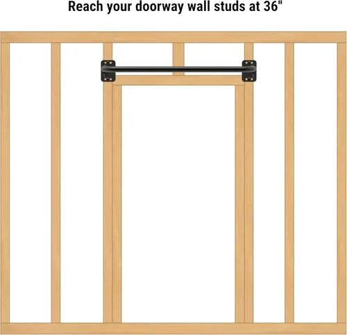 Vista 4 de SELEWARE Heavy Duty Welded Pull Up Bar, Versatile Doorway Wall Mount, Joist Mounted, and Ceiling Mounted Chin Up Bars, Thick Metal Sturdy