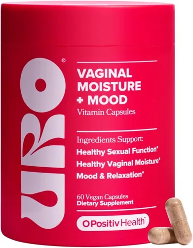 O Positiv Humedad y estado de ánimo vaginal URO - Formulado para apoyar la humedad vaginal, el estado de ánimo y la relajación - con KSM-66