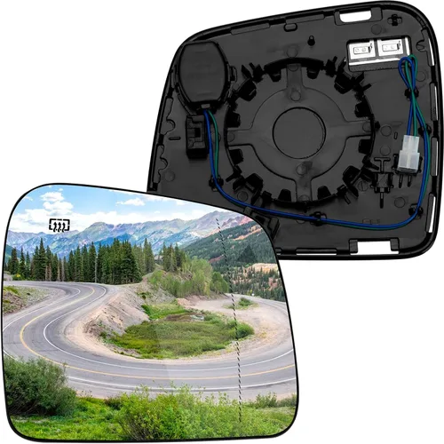 Vista 7 de Espejo lateral del conductor de repuesto para Jeep Grand Cherokee 2011-2020, para Dodge Durango 2014-2019, cristal de espejos - espejo retrovisor