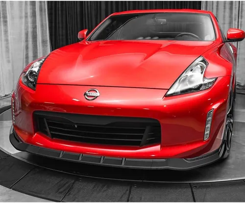 Vista 4 de Q1-TECH, 9 piezas de difusor de parachoques delantero y falda lateral compatible con Nissan 370Z 2013-2020, alerón de parachoques delantero, divisor