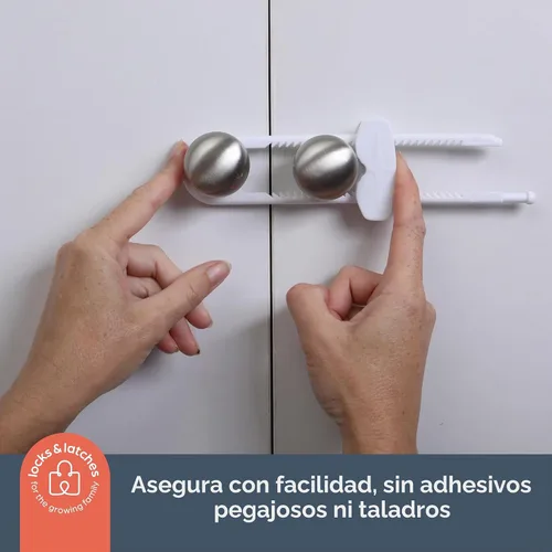 Vista 5 de Jjuego de seguros deslizantes Dreambaby, paquete de de 3, Blanco