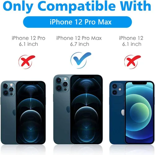 Vista 2 de imluckies Protector de lente de cámara para iPhone 12 Pro Max de 6.7 pulgadas, vidrio templado transparente HD y dureza 9H, compatible con fundas