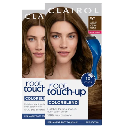 Vista 21 de Clairol Root Touch-Up de Nice'n Easy Tinte permanente para el cabello, 4 Castaño Oscuro Color de Cabello, Paquete de 1