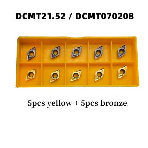 Vista 4 de 20pcs DCMT21.51 DCMT21.52 DCMT070204 DCMT070208 Insertos de carburo Torno Insertos de torneado Herramienta de torneado Recubierto multicapa Insertos