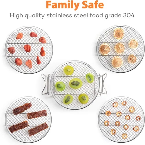 Vista 3 de SICHEER - Estante deshidratador de acero inoxidable, accesorios compatible con tapa de freidora de aire Instant Pot Crisp de 5.7 litros