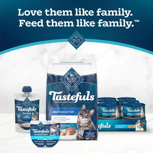 Vista 9 de Blue Buffalo Tastefuls Savory Singles - Paquete variado de comida húmeda para gatos en salsa, bandejas de 2.6 onzas, entreé de pollo y pavo