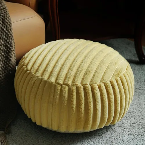 Vista 24 de Funda de puf otomano sin relleno, suave, para almacenamiento, asiento extra, de estilo granja, bohemio, cómodo, reposapiés, 20x20x8 pulgadas