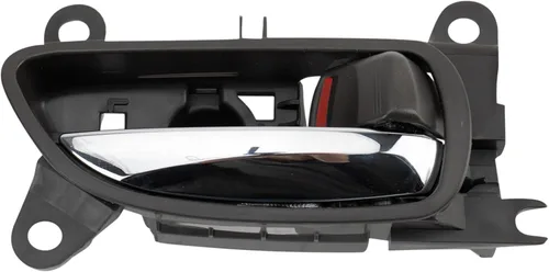 Vista 82 de TRQ Manija de puerta interior delantera izquierda cromada y negra para el lado del conductor compatible con Ford F-150 2012-2014