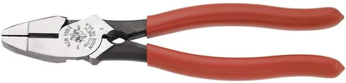 Vista 7 de Alicates de corte lateral Klein Tools HD2000-9NE para Lineman Cortan ACSR, hechos en EE. UU., tornillos, clavos, alambre duro, alicates eléctricos