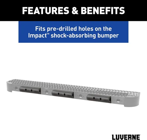 Vista 5 de LUVERNE 2090615 Protector de Parachoques de Goma Universal de 10 Pulgadas Tira Protectora Muelle de Carga Almohadilla de Guardabarros Trasero Tope