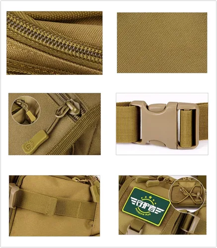 Vista 4 de Unistrengh Riñonera táctica militar impermeable WR para escalada al aire libre, pesca, correr, caza, compatible con iPhone 8 7 7 plus (camuflaje ACU)