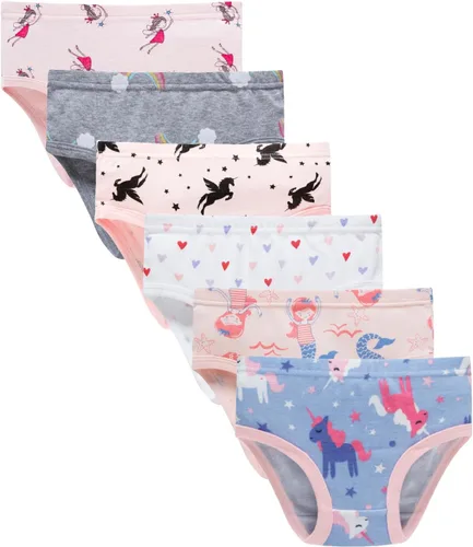Vista 27 de Sladatona Ropa Interior Suave para Niñas Pequeñas y Niños Pequeños, Bragas Transpirables y Cómodas Rojo albaricoque.