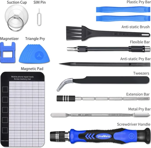 Vista 7 de Kit de herramientas de construcción de PC 140-IN-1: Kit de herramientas para computadora para reparación y montaje, juego de destornilladores