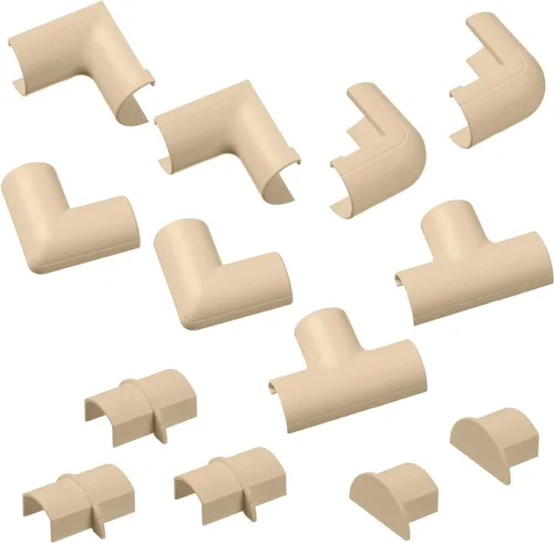 Vista 16 de D-Line Ocultador de cable semicircular, cubierta de cable patentada, para ocultar cables de montaje en pared de TV, canaleta para cables, cubiertas