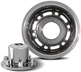 Vista 4 de Pacific DUALIES Kit de simulador de rueda de acero inoxidable pulido para Dodge 2008-2011, Mercedes y Freightliner Sprinter Van,44-1608