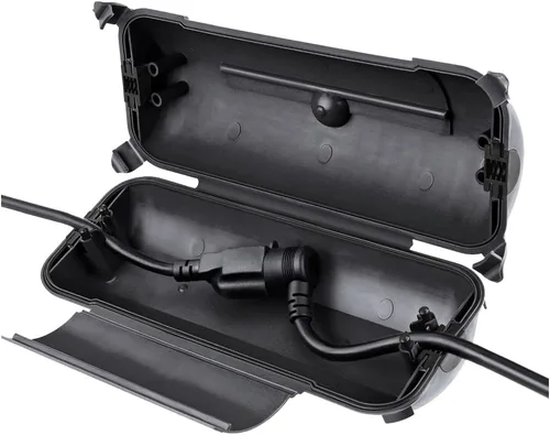 Vista 14 de Flemoon Cubierta de seguridad para cable de extensión exterior con sello protector impermeable, caja de conexión eléctrica resistente a la Almendra